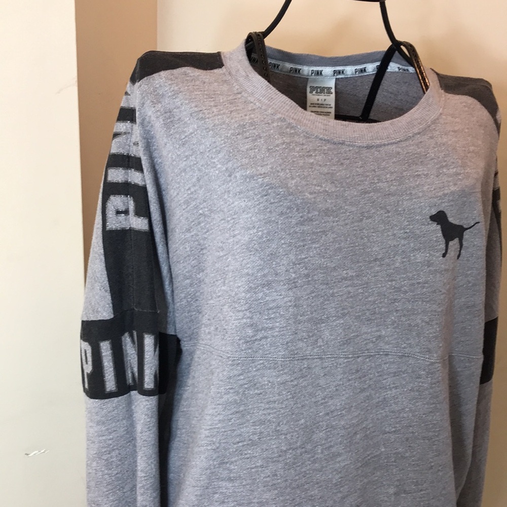 PINK Victoria’s Secret Gray & Black Sweatshirt